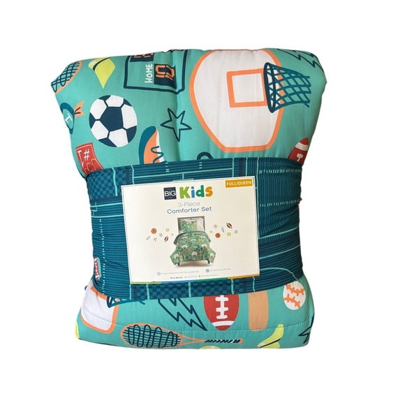 Other - The Big One Kids Full/Queen 3-Piece Comforter Set Boys: Rory Sports Icons NEW